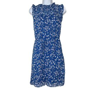 NWT Banana Republic Floral Swiss Dot Sleeveless Mini Dress Romantic Feminine